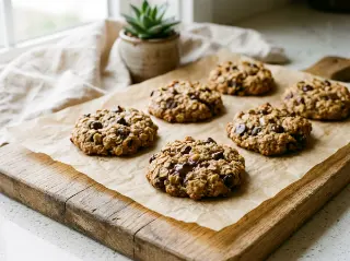 Cookies de aveia e banana